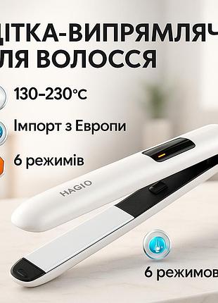 Утюжок плойка щетка для выпрямления волос magio mg-586, выпрямитель утюжок для волос коротких rm-35