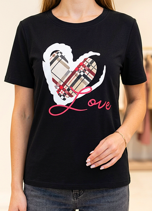 Футболка женская с принтом «love» размер xl, xxl