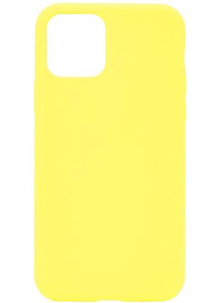 Силіконовий чохол silicone case full protective для apple iphone 11 pro max, захисна накладка yellow