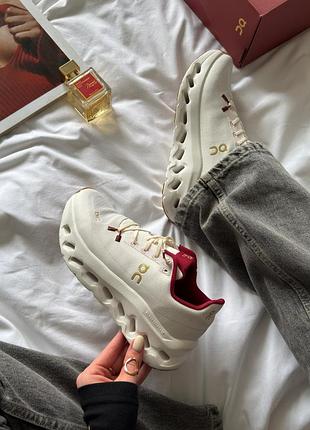 Женские кроссовки on loewe x cloudtilt white red