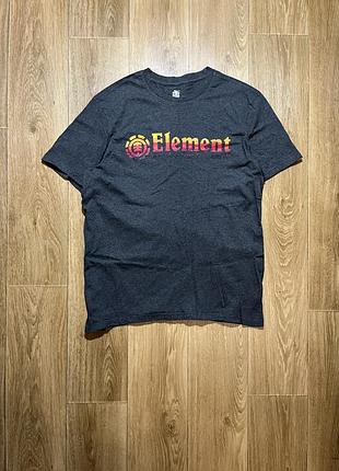 Футболка element сіра з градієнтним логотипом, розмір l