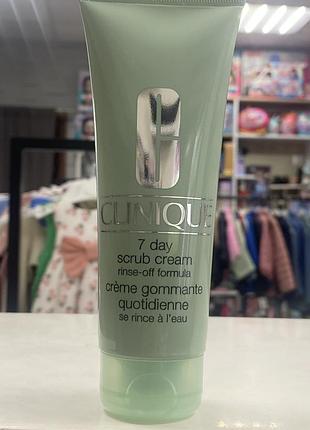 Крем-скраб для обличчя clinique 7 day scrub cream rinse-off formula