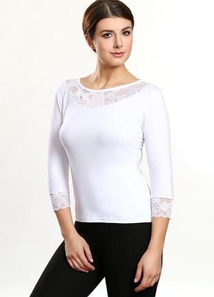 Denise біла блузка віскоза 3/4 рукав тмviolana, польща l