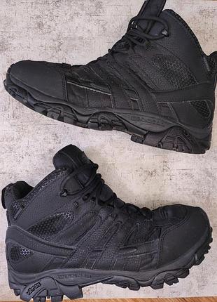 Ботинки merrell moab 2 mid tactical оригинал среди черные термо трекинговые тактические