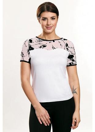 Alma белая блузка короткий рукав, тмviolana, польша 3xl