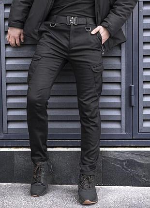 Утепленные штаны pobedov trousers tactical черного цвета