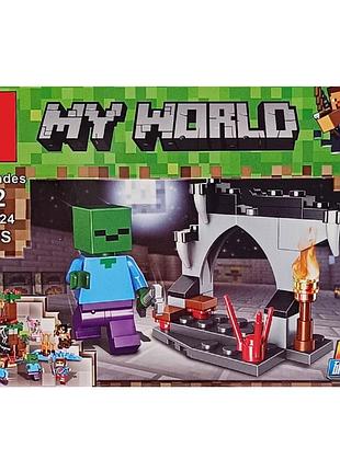 Уцінка! конструктор дитячий "minecraft" bambi 66024k-4-uc 41 деталь