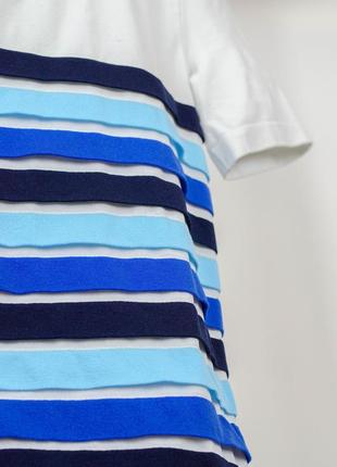 Wolford velvet mix светло серая люксовая футболка в синие фактурные полосы8 фото