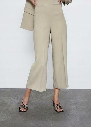 Нові брюки кюлоти zara з високою посадкою the classic culotte штани