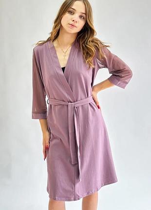 Женский халат фиолетовый, 2xl