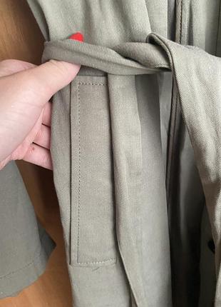 Вінтажний оливковий тренч від zara розмір l xl 4