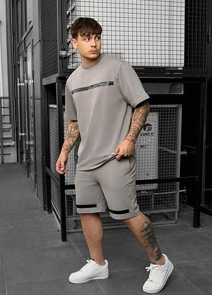 Летний оверсайз комплект staff ra gray oversize