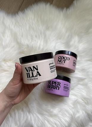Цукровий скраб для тіла vanilla від pink