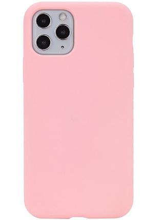 Силіконовий чохол silicone case full protective для apple iphone 11 pro max, захисна накладка pink