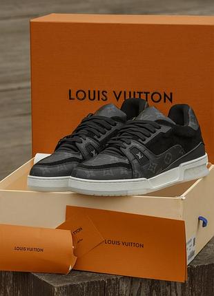 Мужские кроссовки loui s vuitto n trainer sneakers black