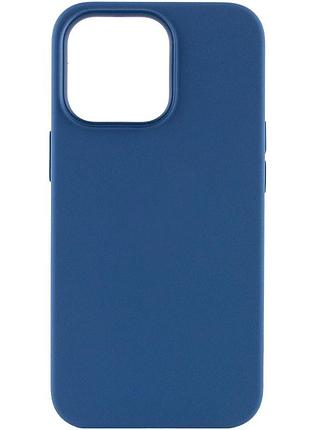 Силиконовый кейс magsafe case для iphone 13 pro с магнитом и анимацией при подключении айфон 13 про blue jay