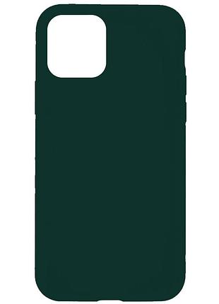 Силіконовий чохол silicone case full protective для apple iphone 11 pro max, захисна накладка forest green