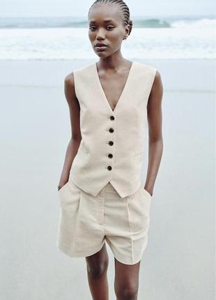 Ллянний костюм zara