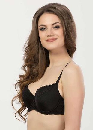 Бюстгальтер push-up на косточках 70b, черный