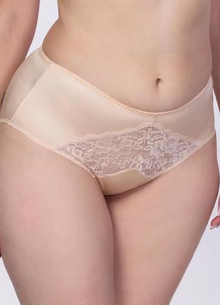 Трусики сліп із високою посадкою бежевий, 3xl