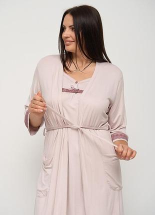 Комплект двойка халат с ночной рубашкой 3xl