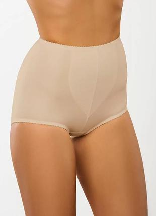 Женские утягивающие трусы больших размеров (до 6xl) бежевый, xs