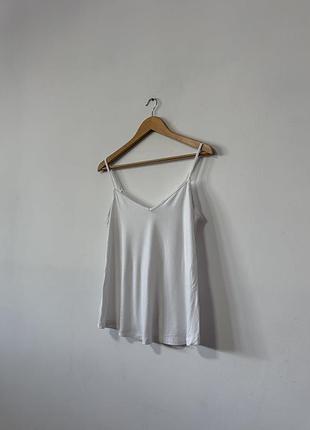 Базова біла майка з натуральної тканини asos🌿