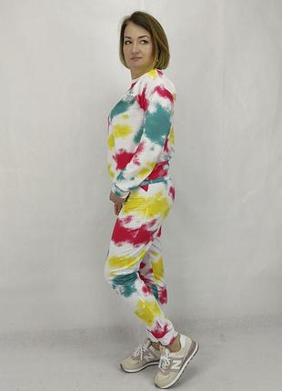 Жіночий спортивний костюм весна літо з прінтом тай-дай s, m, l, xl, xxl