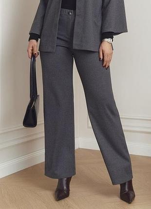 Штани із турецької костюмки xxl-3xl. графіт