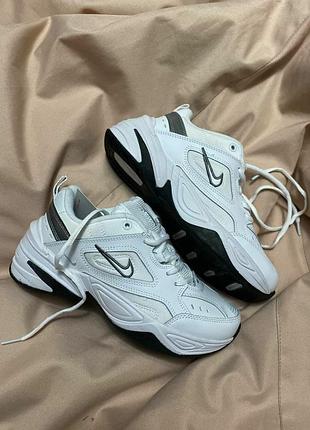 Білі кросівки унісекс nike m2k tekno essential white black х найк 45