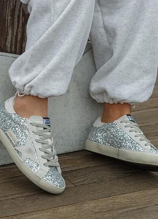 Жіночі кеди golden goose silver grey