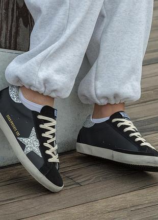 Жіночі кеди golden goose black silver star