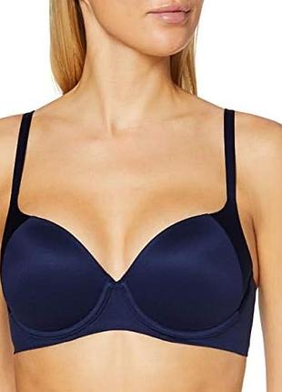 Синій бюстгальтер triumph моделі body make-up soft touch wp ex із регульованими бретелями. 75e