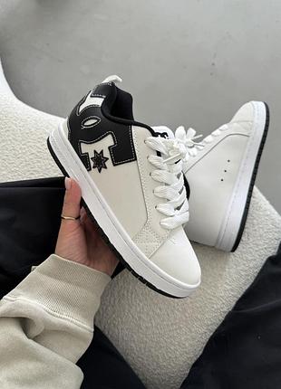 Белые кроссовки унисекс dc shoes court graffik white х диси 43