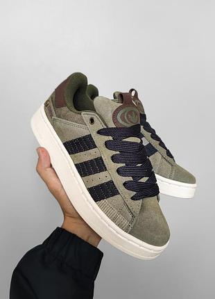 Зелені замшеві кросівки adidas campus 00s orb green carbon herren x адідас кампус 41