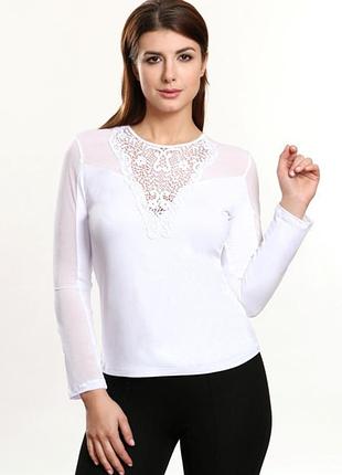 Angela блузка белая вискоза длинный рукав тмviolana, польша 2xl