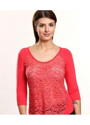 Massima корал кофтинка віскоза/мереживо тмviolana, польща мереживо, xl