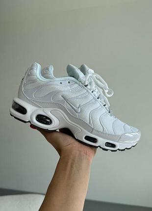 Білі кросівки унісекс nike air max tn plus white grey х ейр макс тн плюс 44