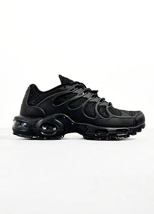 Чёрные кроссовки унисекс nike air max tn terrascape plus triple black х эйр макс тн плюс 38