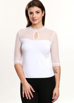 Viva белая блуза с каплей тмviolana, польша 2xl