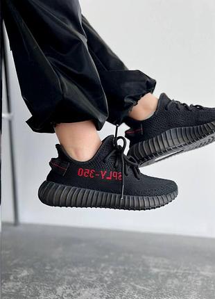 Чёрные кроссовки адидас изи 350 "брэд" унисекс adidas yeezy boost 350 sply v2 "bred" 42