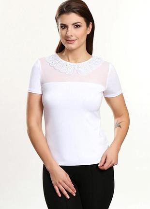 Alana белая блузка с воротничком тмviolana, польша 2xl