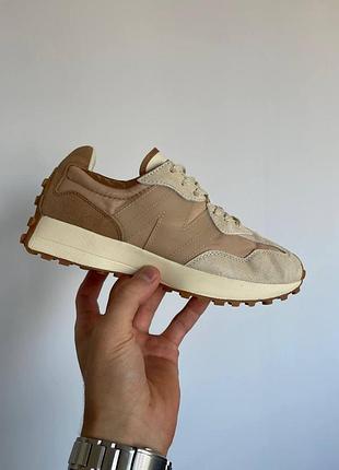 Жіночі бежеві кросівки new balance anb brand 327 beige gum х нью беланс 40