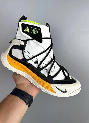Білі черевики унісекс nike acg terra antarktik white black orange х терра антарктік 45
