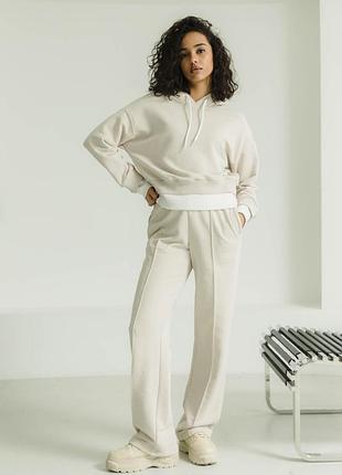 Бежевий костюм із тринитки xxl-3xl