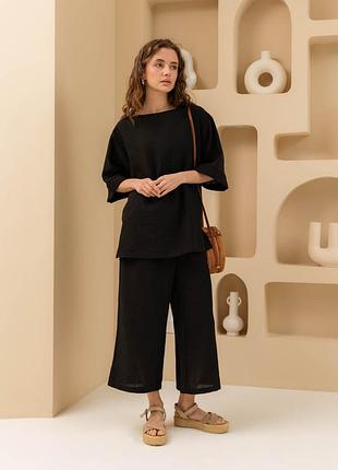 Жіночі кюлоти xxl-3xl. чорний