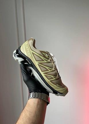 Бежева кросівка унісекс salomon s lab xt-6 kangaroo/clear safari beige black х саломон 41