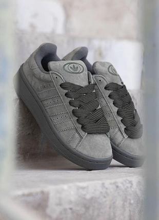 Сірі кросівки унісекс adidas campus grey x адідас кампус 37