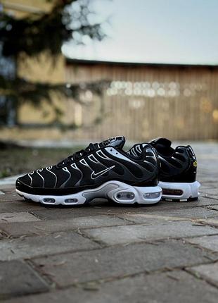 Мужские чёрные кроссовки nike air max tn plus black white х эйр макс тн 41