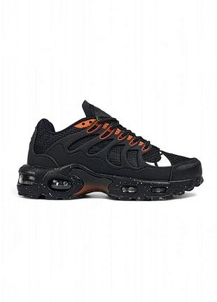 Чёрные кроссовки унисекс nike air max terrascape plus black orange х эйр макс тн 43
